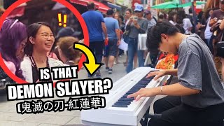 I Played The Top 10 Best Anime Piano Songs in Public [upl. by Malanie]