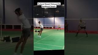 Badminton Forhand Smash Followed by Backhand Smash [upl. by Canning]