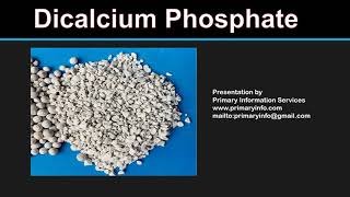 Dicalcium Phosphate  Trade Technology Project Information [upl. by Molohs845]