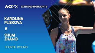 Karolina Pliskova v Shuai Zhang Extended Highlights  Australian Open 2023 Fourth Round [upl. by Oinolopa]