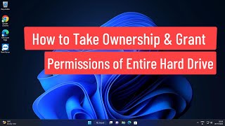 How To Take Ownership and Grant Permissions of Entire Hard Drive in Windows 11 Laptop or PC [upl. by Doble]