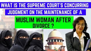 What is the Supreme Courts concurring judgment on the maintenance of a Muslim woman after divorce [upl. by Esidnak239]