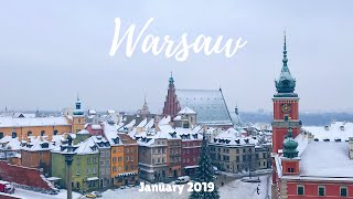 VARSOVIE SOUS LA NEIGE  CITY TRIP JANUARY 2019 POLOGNE [upl. by Oicram271]