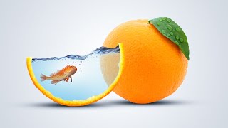 Photo Manipulation in Photoshop  Orange and Fish [upl. by Cuthburt]