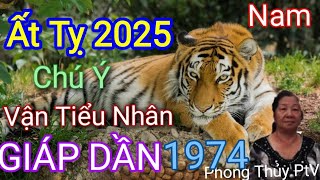 Tử Vi Tuổi Giáp Dần 1974 Nam mạng Năm Ất Tỵ 2025 Vận Tiểu Nhân rất Vượng phải hết sức cẩn trọng [upl. by Nyliret]