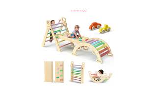 7in1 Foldable Baby Climbing Toys Wooden Montessori Climbing Set [upl. by Aztirak375]