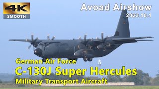 4K German C130J Super Hercules transport aircraft Avord23 [upl. by Yrome]