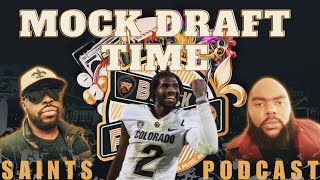 Saints Block Party Podcast Saints Midseason Mock Draft Episode [upl. by Nnylylloh]