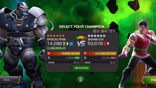 Cavalier difficulty  ShangChi Boss solo’d by Apocalypse  Corruption EQ  MCOC [upl. by Suilenroc]