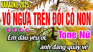 Vó Ngựa Trên Đồi Cỏ Non Cha Cha Cha Karaoke Tone Nữ Đàn Trực Tiếp Nhạc Sống Hào Organ  Beat Mới [upl. by Anadal]