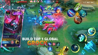 TUTORIAL CARA MAIN GROCK DAMAGE BUILD amp EMBLEM GROCK TERSAKIT 2024 Mobile Legends [upl. by Drahcir]