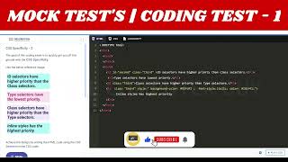 Mock Tests  Coding Test 1  CSS Specificity  2  AYTCG  nxtwave ccbp [upl. by Alyose]