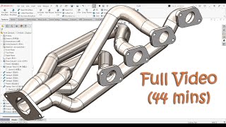 SolidWorks Custom Exhaust Manifold Design Practice [upl. by Shult]