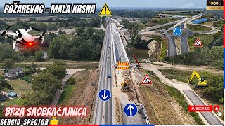 Izgradnja Brze saobraćajnice Požarevac  Mala Krsna dron video radovi construction [upl. by Ag602]