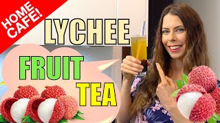 Lychee Fruit Tea at Home  Using Syrup Recipe [upl. by Januarius]