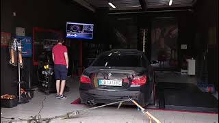 BMW E60 550i V8 Dyno Run Fire  Sound check [upl. by Letnom]