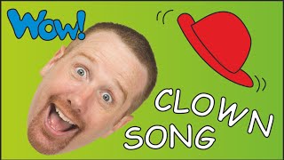 Song for Children about Clowns  Funny Steve the Clown in Baby Songs  ESL Learn English Speaking [upl. by Acinok]