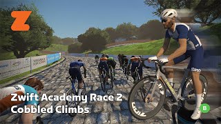 🔴 Live Zwift Race Zwift Academy 2023 Race 2 Cobbled Climbs [upl. by Arivle]