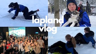 LAPLANDFINLAND VLOG 2 huskies Christmas skiing parties MORE [upl. by Loferski319]