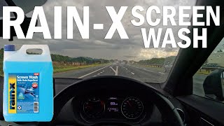 BEST WATER REPELLENT ON THE MARKET Real life test of RainX screen wash  4K [upl. by Karlin641]