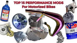 EVERY Modification and upgrade For A Motorized Bike motorizedbike 2stroke motorcycle moped [upl. by Ennayllek]