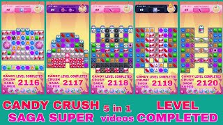 CANDY CRUSH SAGA  SUPER LEVEL 5 in 1 videos  Game Play  special level completely [upl. by Nerret]