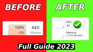 Full Guide Fix High RAMMemoryCPUDISK Usage on Windows 11 amp Windows 10 2023  How To [upl. by Gerdi241]