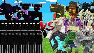 ENDERMAN vs ALL MOBS  BIG COMPILATION [upl. by Namzed]