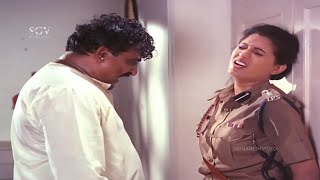 Doddanna Behaves Badly With a Lady Police Officer  Gandanige Takka Hendathi Movie Climax Scene [upl. by Ahsika]