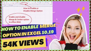 How To Enable Merge And Center In Excel 2010 Or 2019 In This Quick And Easy Tutorial [upl. by Affrica]