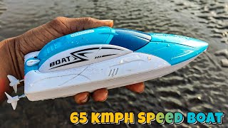 😱 RC BOAT ⛵ 65 kmph Speed Brushles Motor [upl. by Arabrab]