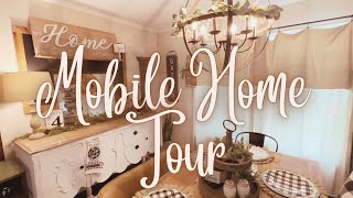 DOUBLEWIDE mobile home tour updated home tour [upl. by Valdes]