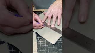 Making a Simple Leather Clutch DIY leather bag making leathercraft [upl. by Doi996]