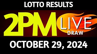 Lotto Result Today 200 pm draw October 29 2024 Tuesday PCSO LIVE [upl. by Annaul30]