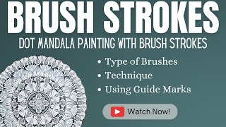 TUTORIAL  Thick Plump Gorgeous Brush Strokes  Large Swooshes  Dot Mandala Painting [upl. by Eolanda]