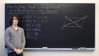 How to Prove That a Quadrilateral Is a Parallelogram With Diagonals  Parallelograms amp Math [upl. by Utham892]