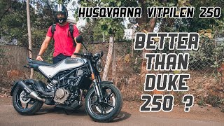 Husqvarna Vitpilen 250 BS6 Review  Supremely FUN [upl. by Snodgrass]