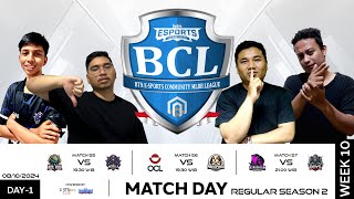 LIVE  BCLS2  Regular Season  Hari 1 Minggu 10 [upl. by Akimyt]