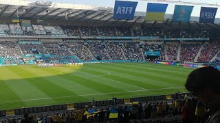 EMOTIONAL UKRAINE NATIONAL ANTHEM Šče ne vmerla Ukraina plays before Euro 2020 v Sweden 2962021 [upl. by Yancy784]