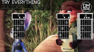 Try Everything  Zootopia  Shakira  Guitar Strumalong [upl. by Marysa]