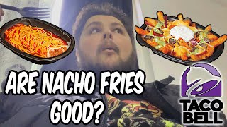 Taco Bell® Chile Verde Loaded Nacho Fries amp Enchirito Review [upl. by Solohcin]