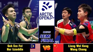 Goh Sze FeiNur Izzuddin vs Liang Wei KengWang Chang  Arctic Open 2024 Badminton  SF [upl. by Oidacra]