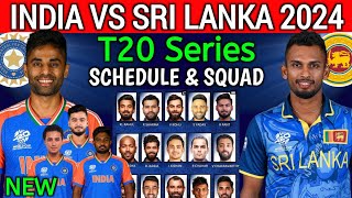 India vs Sri Lanka T20 Series 2024  India vs Sri Lanka T20 Squad 2024  Ind vs Sl T20 Squad 2024 [upl. by Ahkos573]