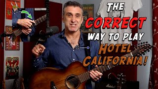 Play Hotel California CORRECTLY with Tabs amp chord charts [upl. by Hermosa]