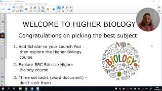 Higher Biology  Welcome to Higher Biology [upl. by Ylak905]