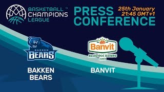 Bakken Bears v Banvit  Press Conference  Basketball Champions League [upl. by Autumn]