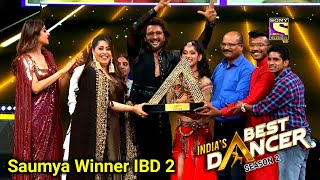 Indias Best Dancer Season 2 Winner Saumya and Vartika  Winning Moment of Grand Finale [upl. by Claude]