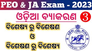 Odia Grammar  Bisesya ru Bisesana  For OSSSC PEO amp JA Exam [upl. by Anima622]