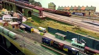 Whiteacres OO gauge model railway layout by the Stafford Railway Circle [upl. by Nelle848]