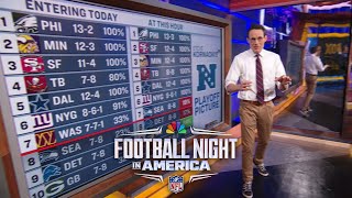 NFL Playoff Picture Steve Kornacki gives a birdseye view after Week 17  FNIA  NBC Sports [upl. by Wie]